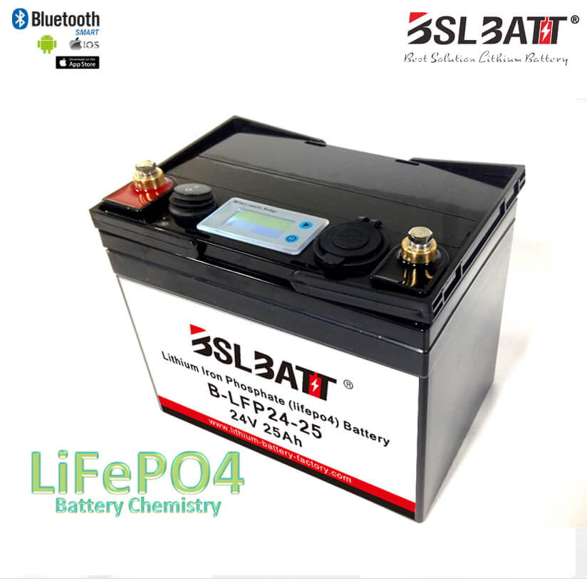 Batería de litio BSLBATT 24v (25.6v) 25ah