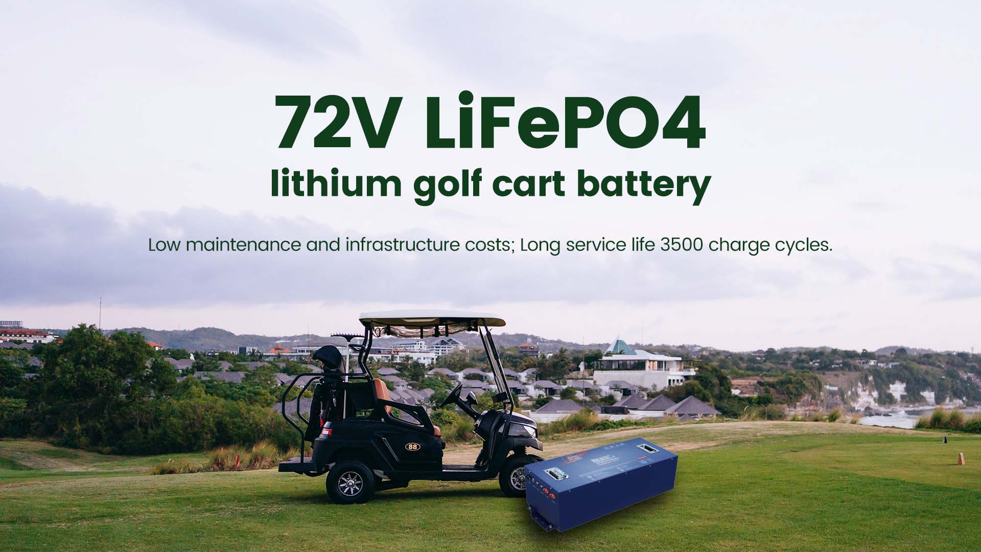 72v LiFePo4 lithium golf cart batteries