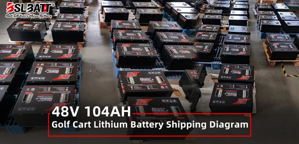 48V 104AH goft cart lithium battery